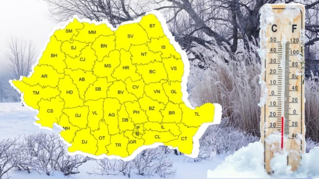 Avertizare de la ANM: Gerul persistă, atenționările sunt valabile până joi dimineața – Hărțile regiunilor afectate