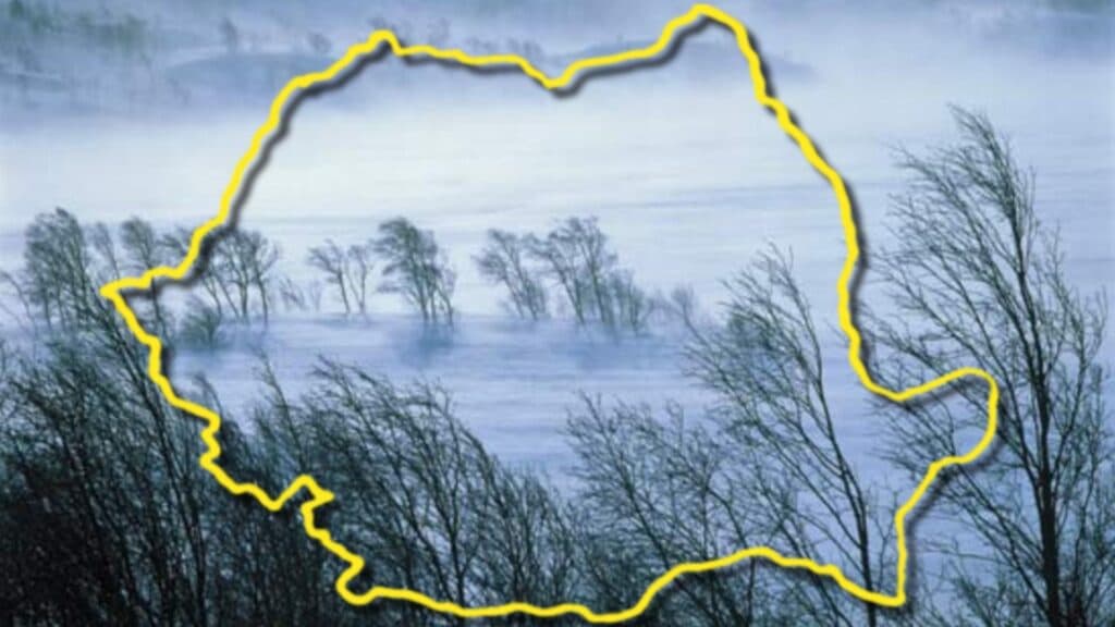 Avertizare ANM: Vânt puternic sub cod galben până sâmbătă seara. Zonele afectate pe hartă