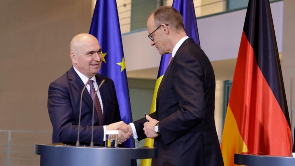 Bolojan îl primește pe cancelarul Merz la București: Parteneriatul româno-german înflorește continuu
