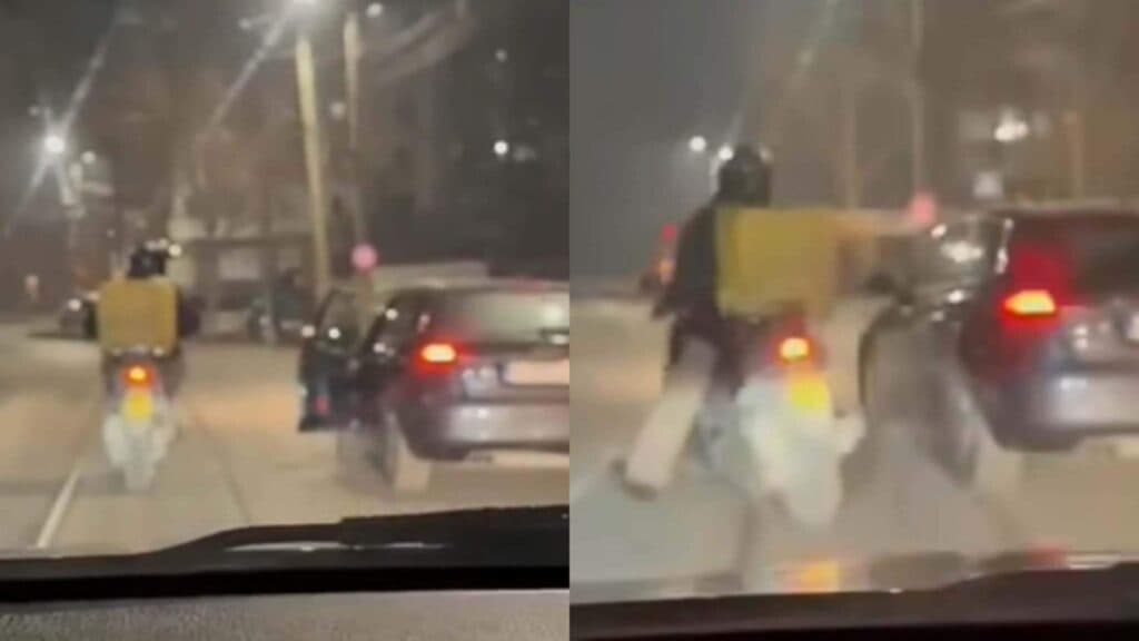 Atac surprinzător în trafic: un curier străin, victima unei manevre riscante din partea unui șofer român