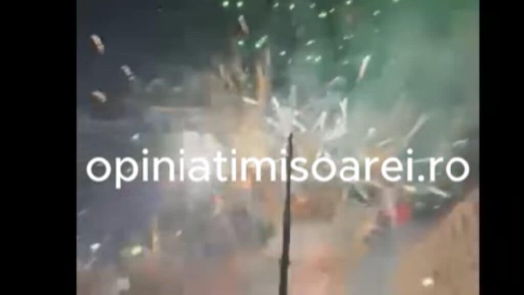 Seară de Revelion haotică în Timișoara: artificii necontrolate au provocat panică în centrul orașului