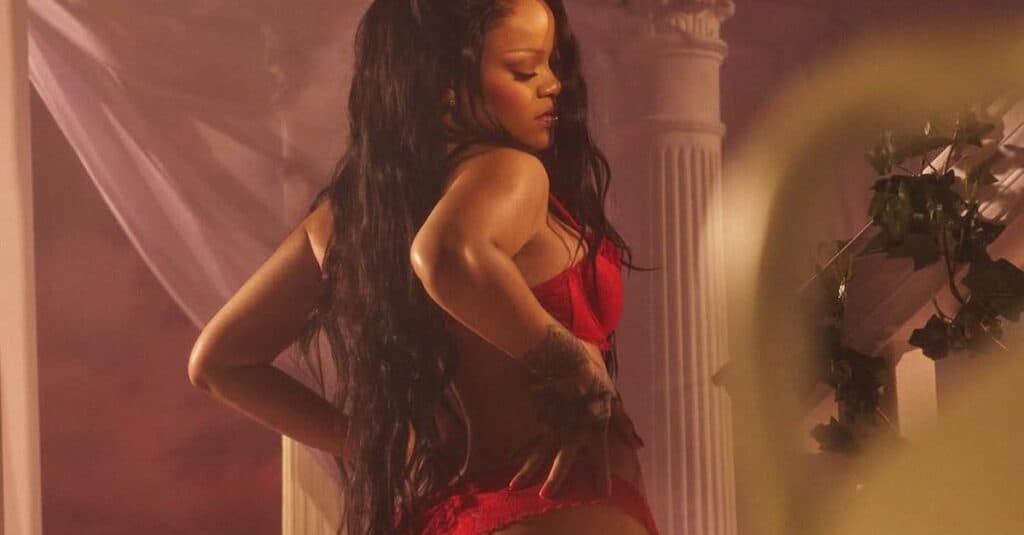 Rihanna își etalează cu mândrie formele seducătoare în lenjerie intimă