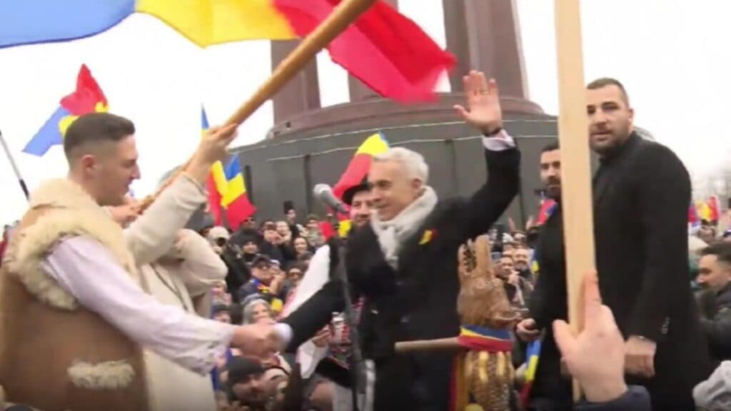 Tânărul suveranist, împreună cu Georgescu și Mica Unire: „Celebrăm astăzi 167 de ani de la Unirea Principatelor.”