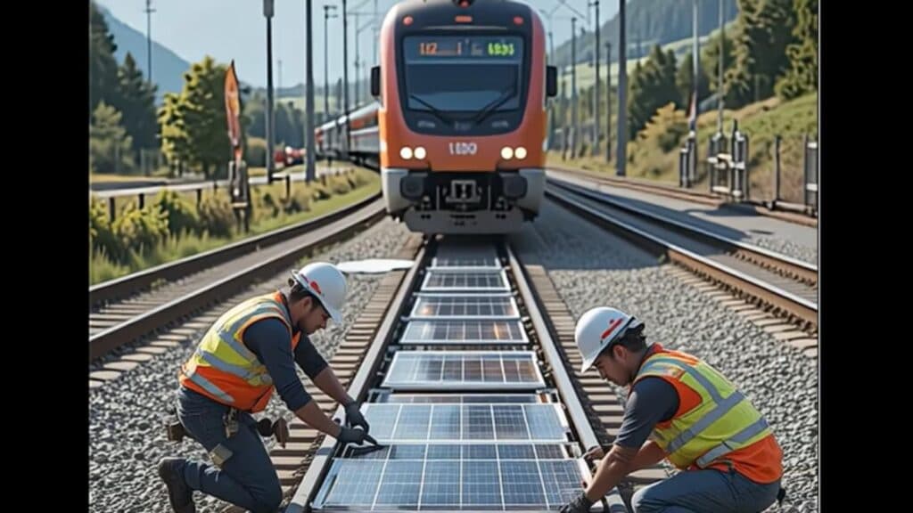 O națiune europeană inovează prin transformarea căilor ferate în surse de energie solară, generând energie între șinele trenurilor