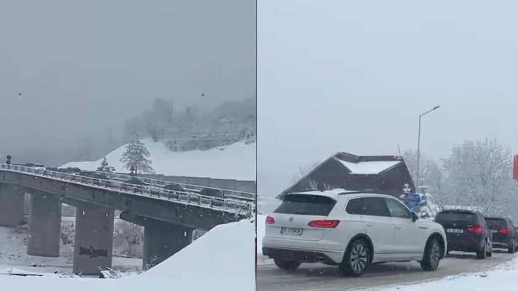 Cozi interminabile pe Valea Prahovei din cauza iernii aspre