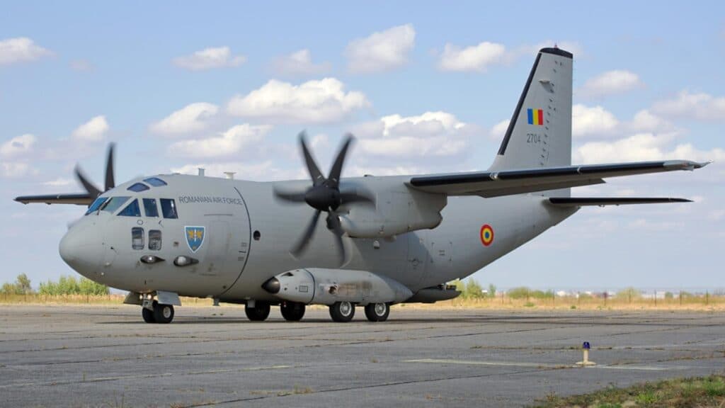 Avionul C-27J Spartan zboară spre Elveția pentru a salva șase pacienți cu arsuri, direcția fiind un spital din Franța