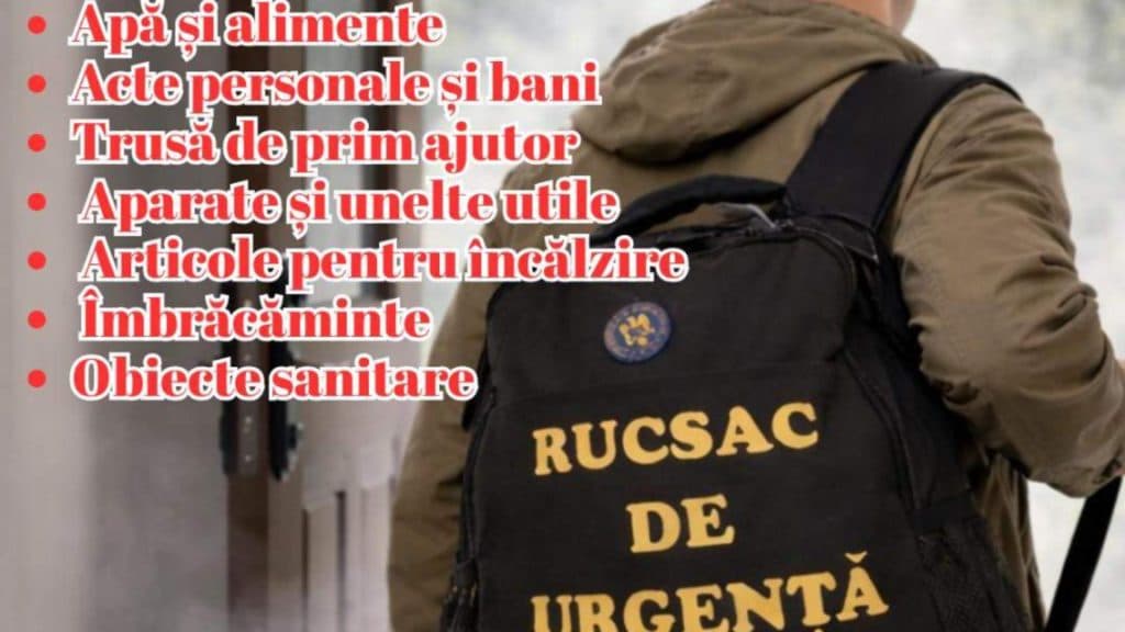 Elementele esențiale pentru rucsacul de urgență în situații de criză: Ghidul complet oferit de Departamentul pentru Situații de Urgență
