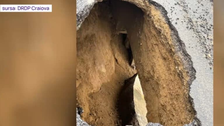 Gă holes pe DN 56A Drobeta-Turnu Severin – Calafat: Circulația este afectată