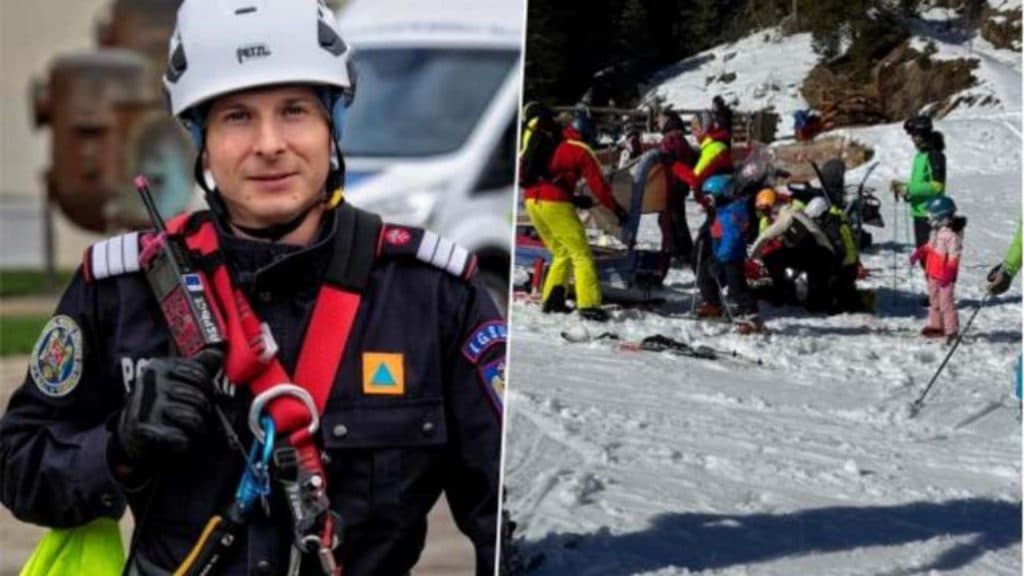 Un erou din Timiș: un pompier a intervenit pentru a salva un tânăr rănit pe o pârtie de schi în Serbia
