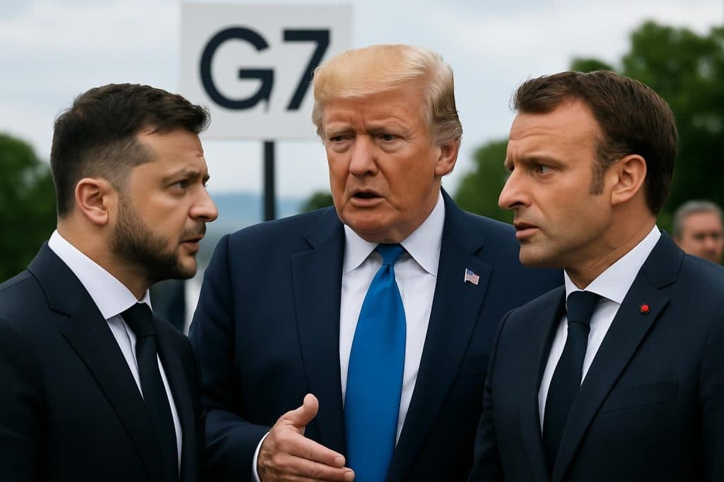 Zelenski discută cu Trump și Macron la summitul G7