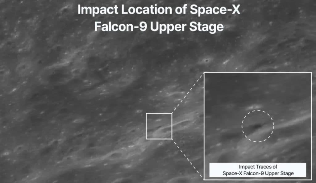 Satelitul coreean surprinde craterul creat de racheta SpaceX pe Lună