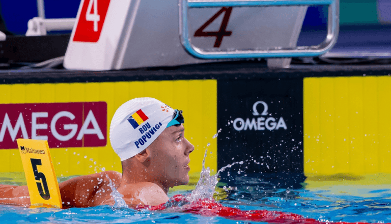 David Popovici câștigă medalia de aur la 100 de metri liber