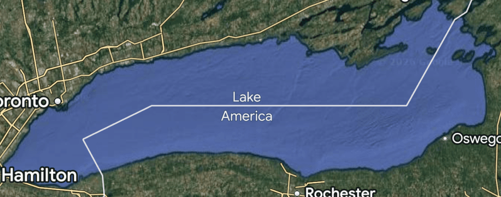 Google redefinește Lacul Ontario în Lacul America pe hărțile din SUA