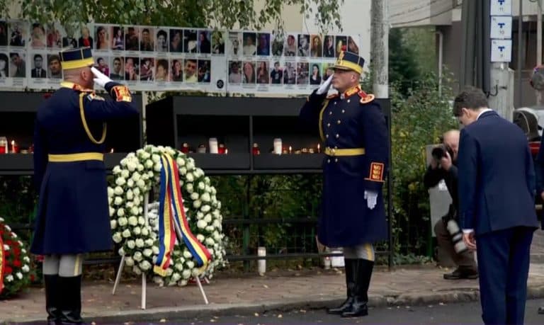 Nicuşor Dan depune o coroană de flori la 11 ani de la tragedia Colectiv