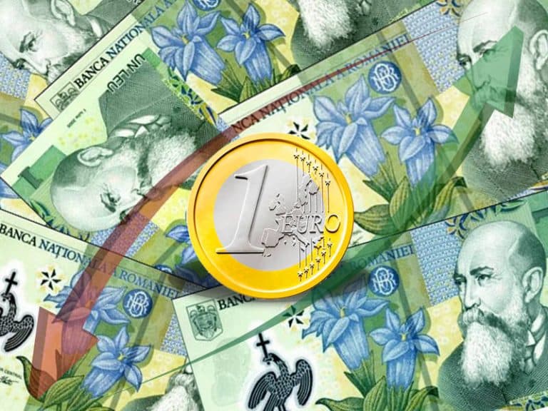 Euro se tranzacționează peste 5,35 lei pe piața interbancară